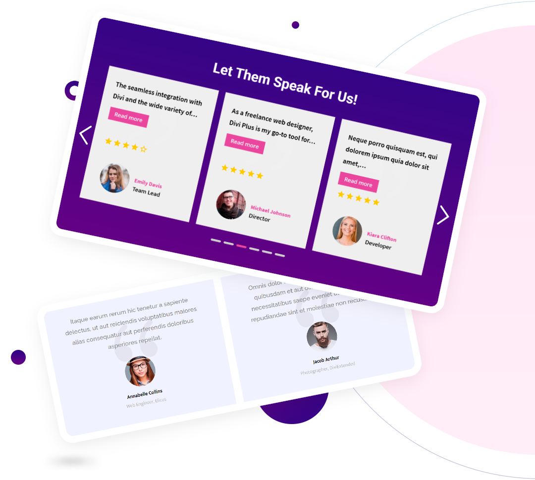 Testimonial layout slider